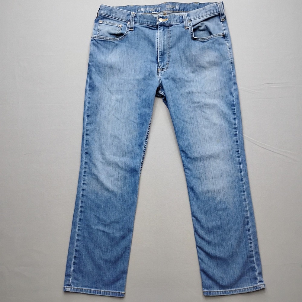 Carhartt Rugged Flex Relaxed Fit Straight Leg Jeans Light Wash 38x30 102804-964